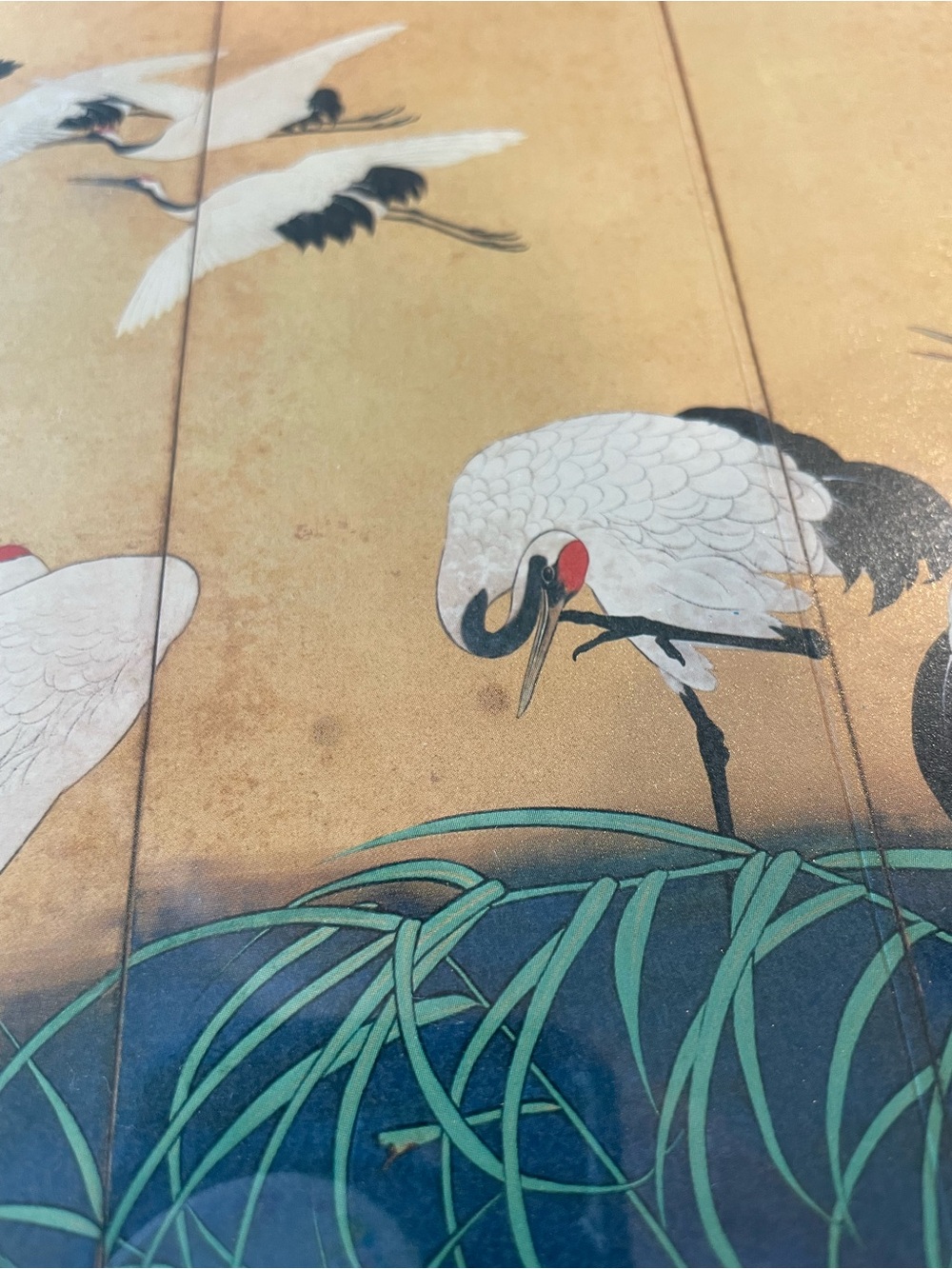 Suzuki Kiitsu “Reeds and Cranes” Japanese Vintage Art Print - Picture 11 of 12